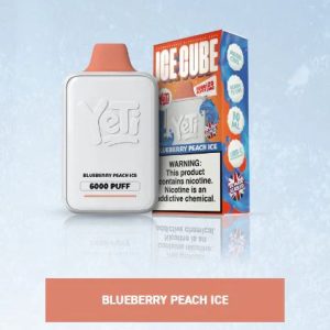 YETI ICE CUBE DISPOSABLE 50MG 6000 PUFFS BLUEBERRY PEACH ICE