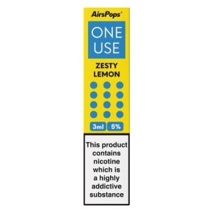 AIRSPOPS ONE USE 800 PUFF (5%) ZESTY LEMON