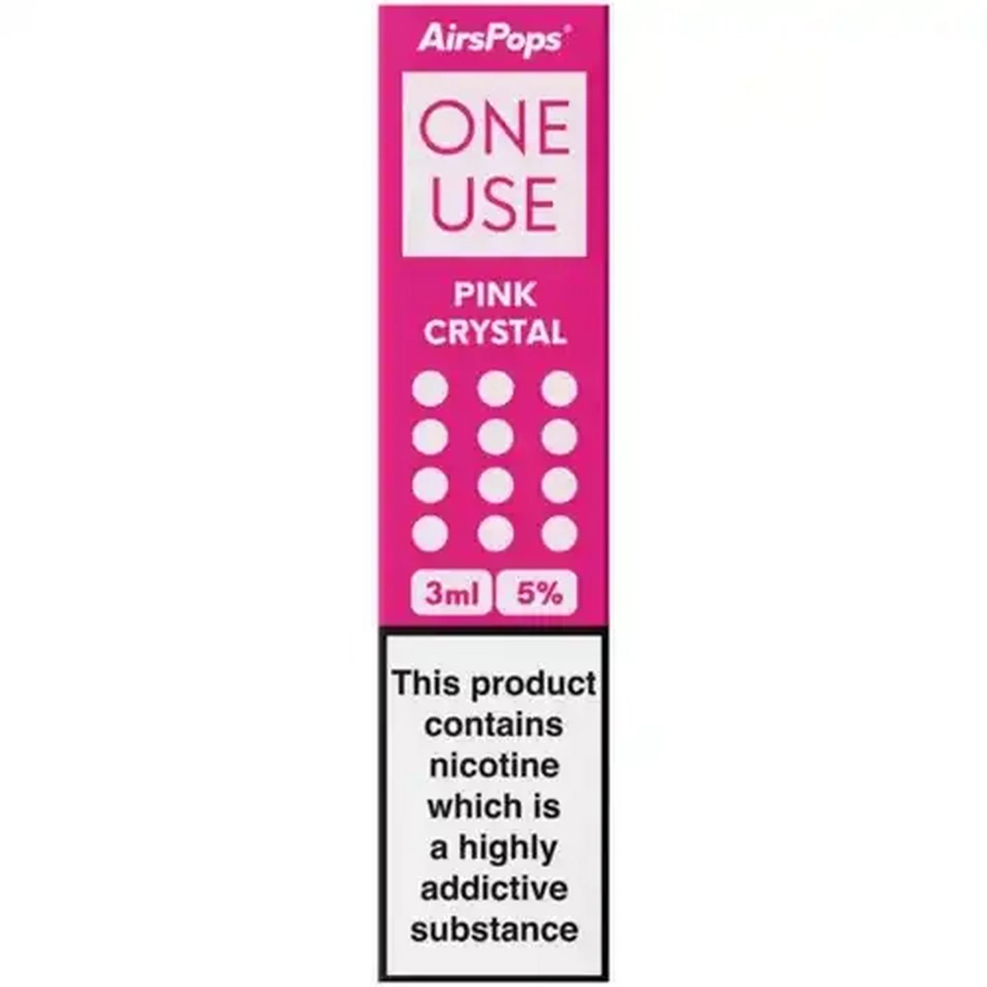 AIRSPOPS ONE USE 800 PUFF (5%) PINK CRYSTAL