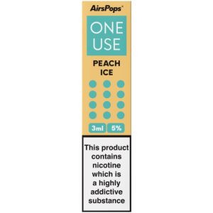 AIRSPOPS ONE USE 800 PUFF (5%) PEACH ICE