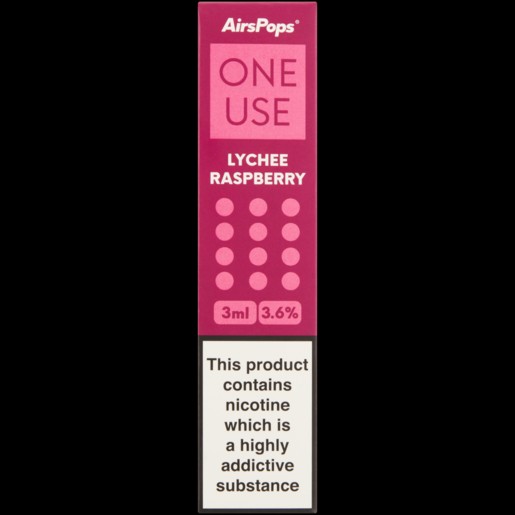 AIRSPOPS ONE USE 800 PUFF (5%) LYCHEE RASPBERRY