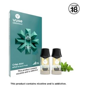 VUSE DISPO REP POD 2K PUFFS/PACK 2's 5% CRISP MINT