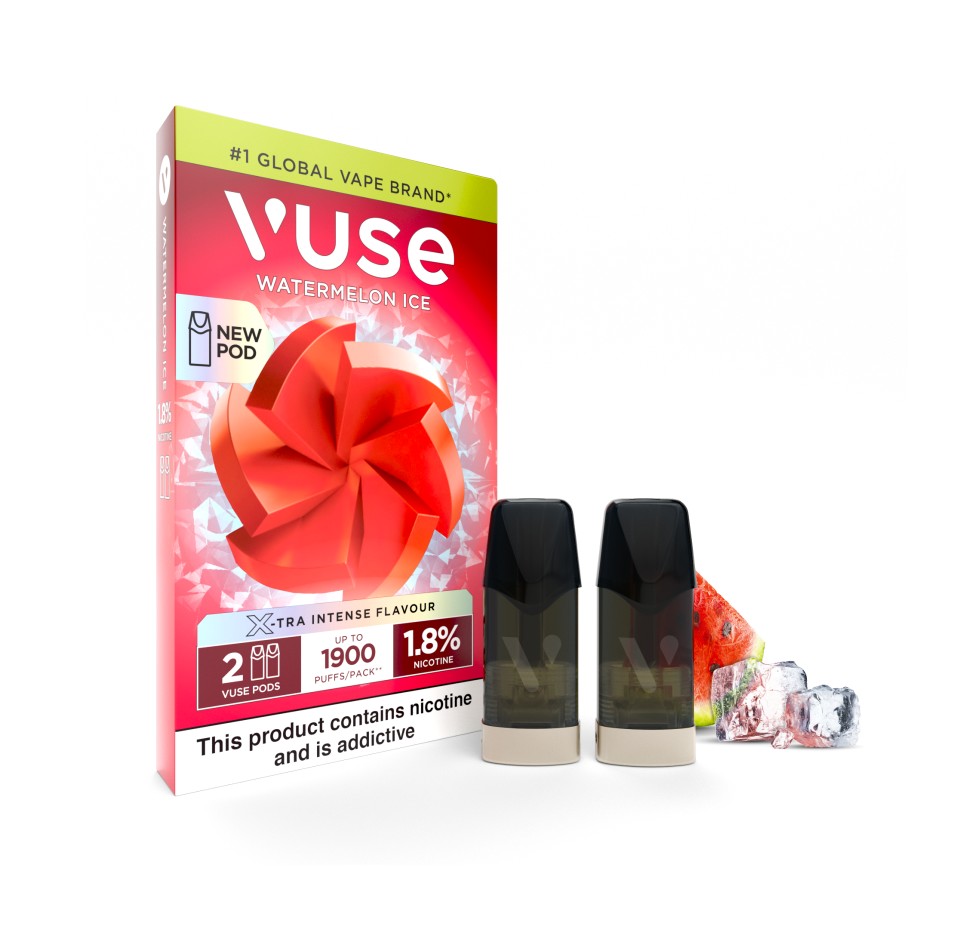VUSE DISPO REP POD 2K PUFFS/PACK 2's 3% WTRMLN I