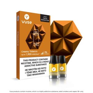 VUSE DISPO REP POD 2K PUFFS/PACK 2's 3% CREAMY TOB