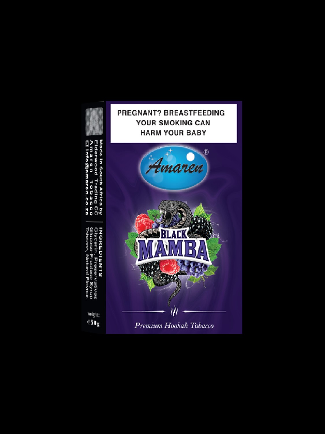 HOOKAH FLAVOUR 50G (BLACK MAMBA) AMAREN