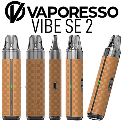 VAPORESSO VIBE SE 2 POD KIT - LEATHER BROWN