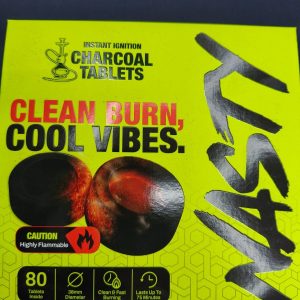HOOKAH CHARCOAL ROUND TABLETS 10s NASTY