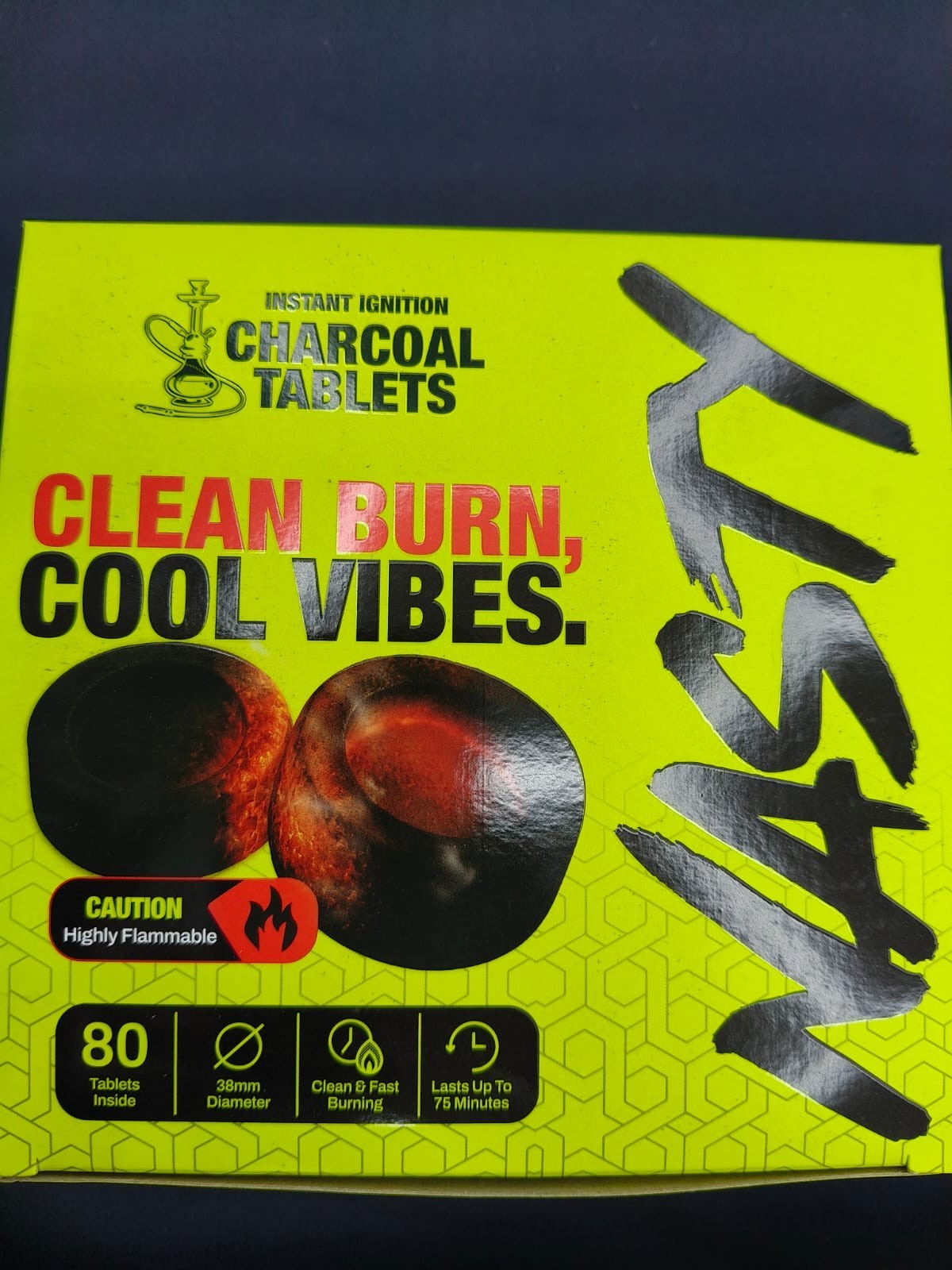 HOOKAH CHARCOAL ROUND TABLETS 10s NASTY