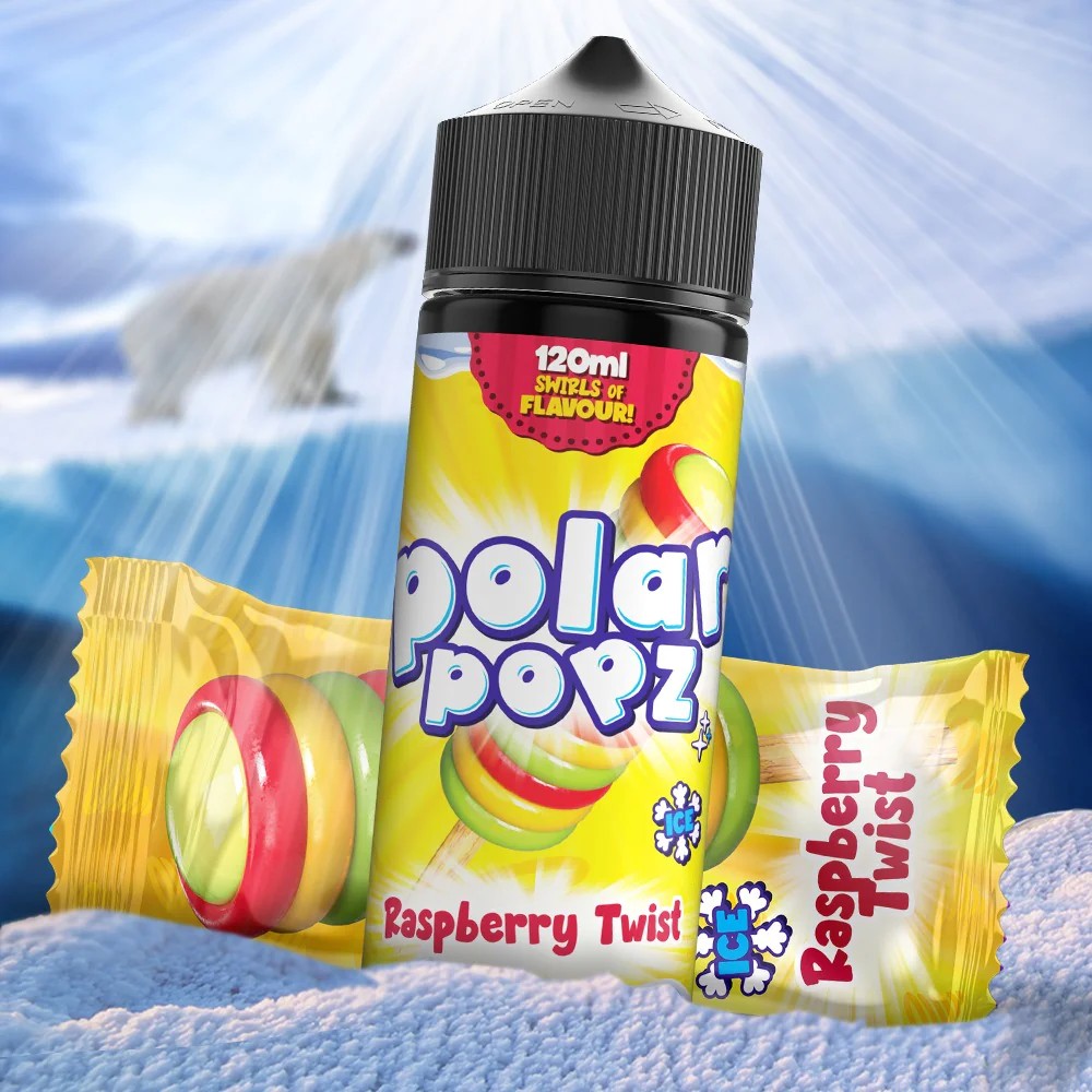 POLAR POPZ 120ML RASPBERRY TWIST LONG FILL