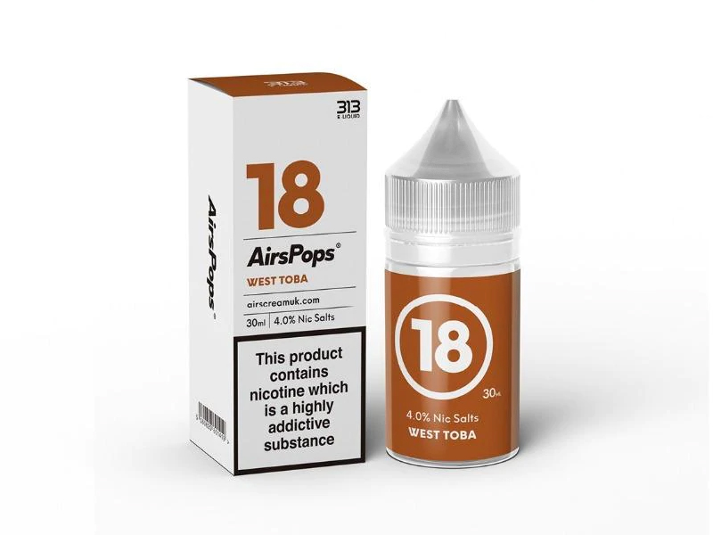 AIRSPOPS-18 WEST TOBACCO 30ML-4%