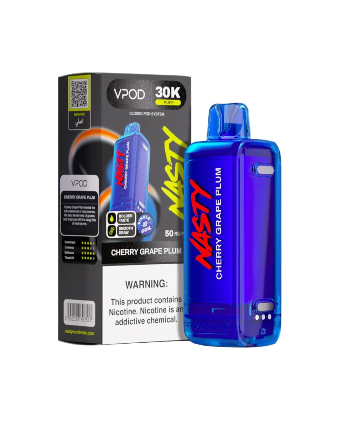 NASTY VERSA S VPOD 30K 50MG CHERRY GRAPE PLUM