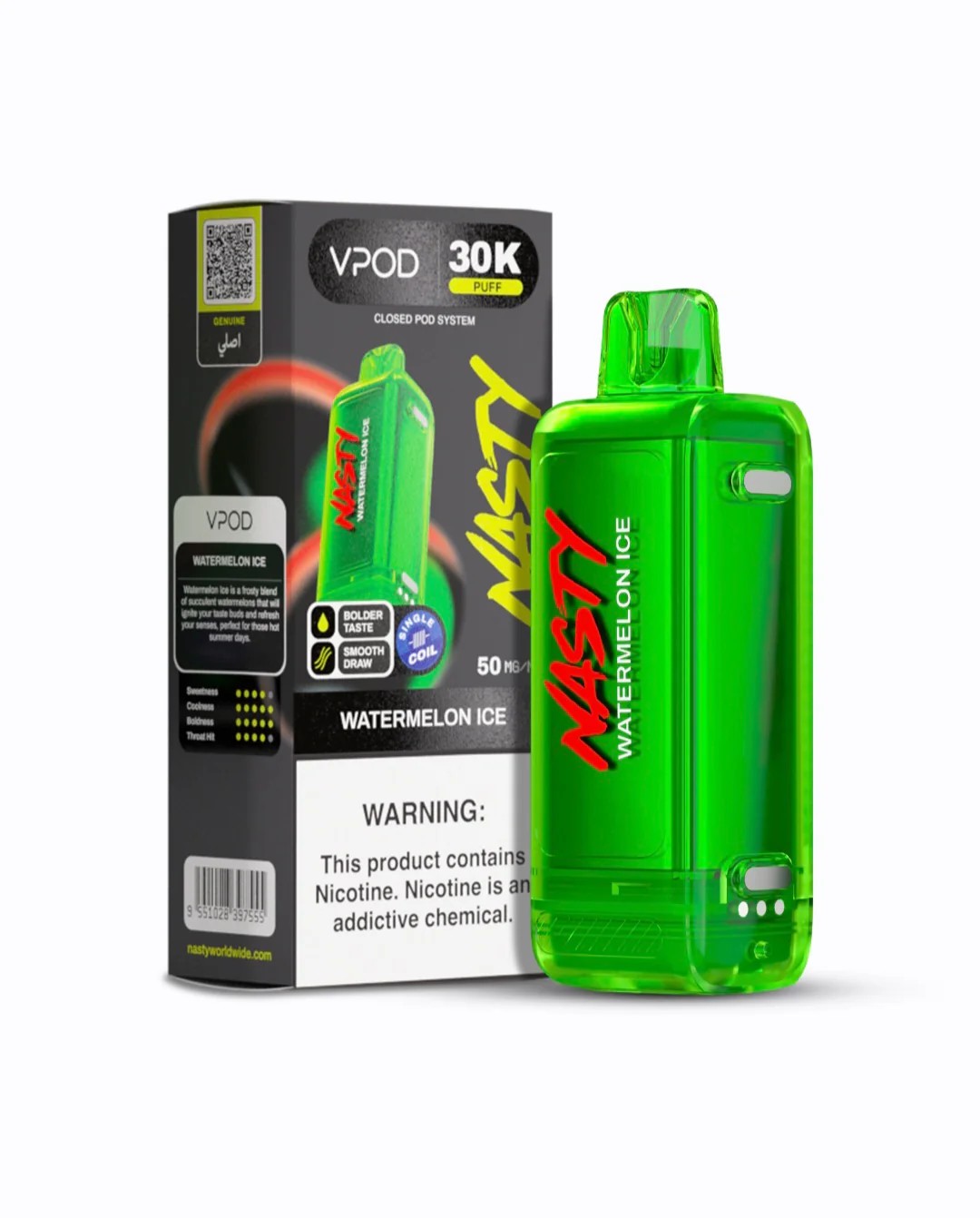NASTY VERSA S VPOD 30K 50MG WATERMELON ICE