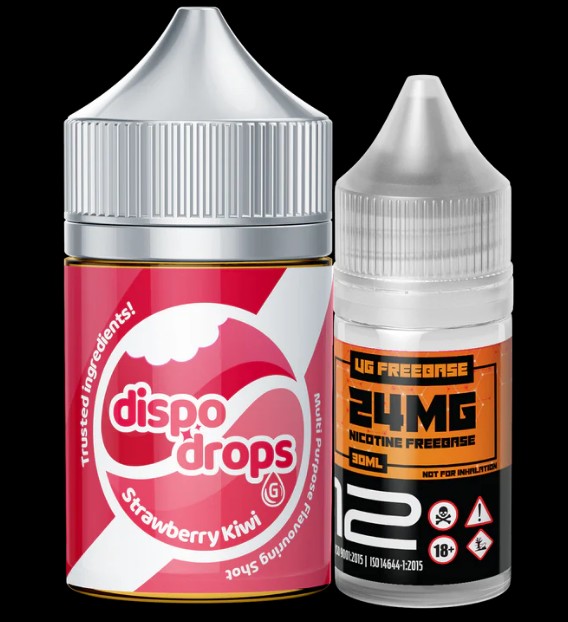 DISPO DROPS STRAWBERRY KIWI SALT (30mg) COMBO 60ML