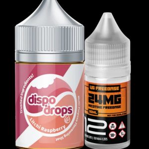 DISPO DROPS LITCHI RASPBERRY SALT (30mg) COMBO 60ML