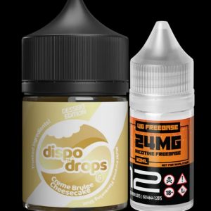 DISPO DROPS CREME BRULEE CHEESE CAKE SALT (50mg) COMBO 60ML