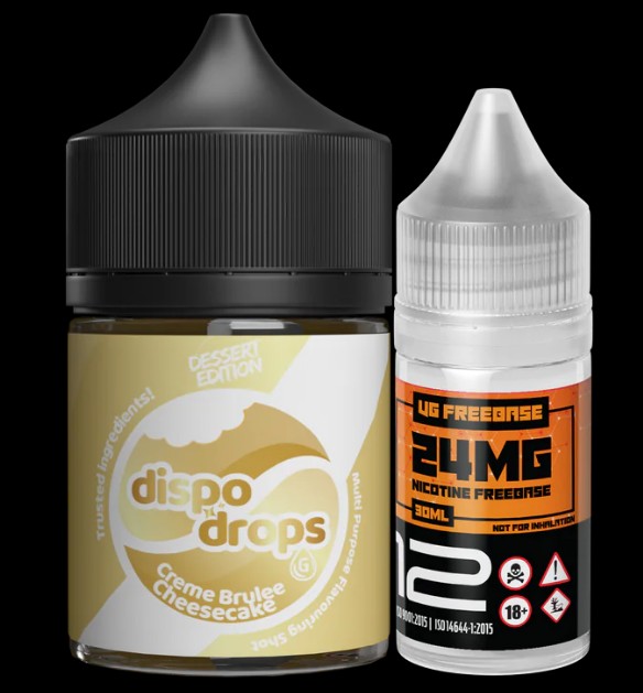 DISPO DROPS CREME BRULEE CHEESE CAKE SALT (50mg) COMBO 60ML