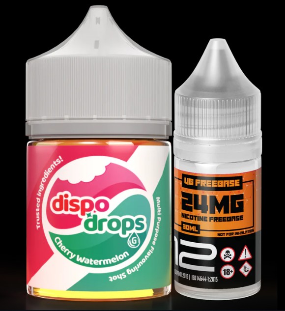 DISPO DROPS CHERRY WATERMELON SALT (50mg) COMBO 60ML